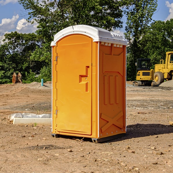 how often are the portable restrooms cleaned and serviced during a rental period in Roseville